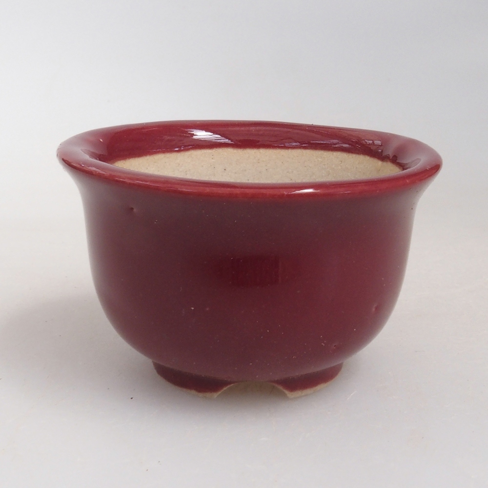 Mini miska bonsai 4,5 x 4,5 x 2,5 cm, kolor bordowy