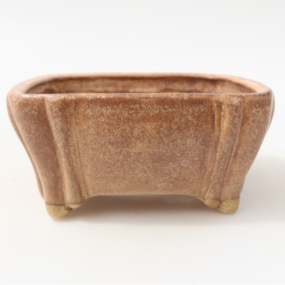 Ceramiczna miseczka do bonsai 10,5 x 10,5 x 4,5 cm, kolor różowy