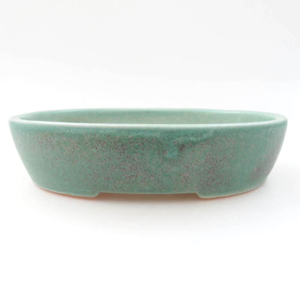 Ceramiczna miska bonsai 17 x 14 x 4 cm, kolor zielony