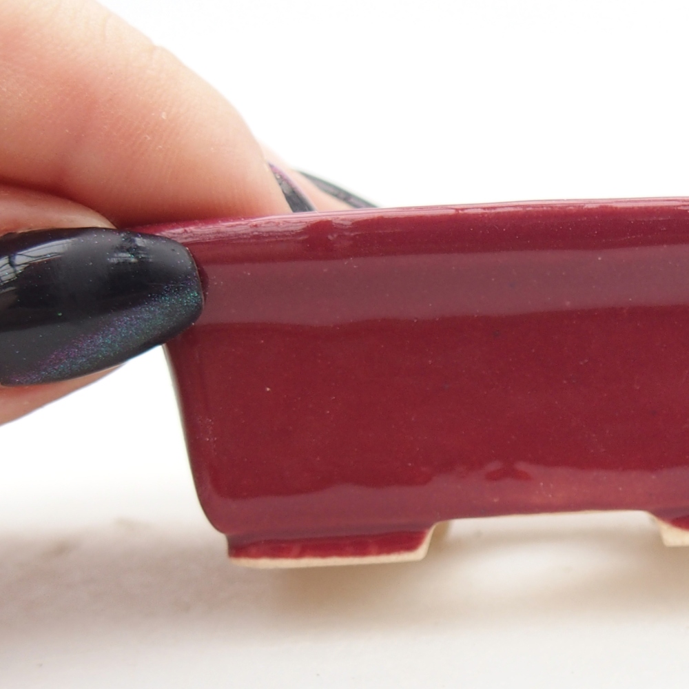 Mini miska do bonsai 6,5 x 4 x 2,5 cm, bordowa