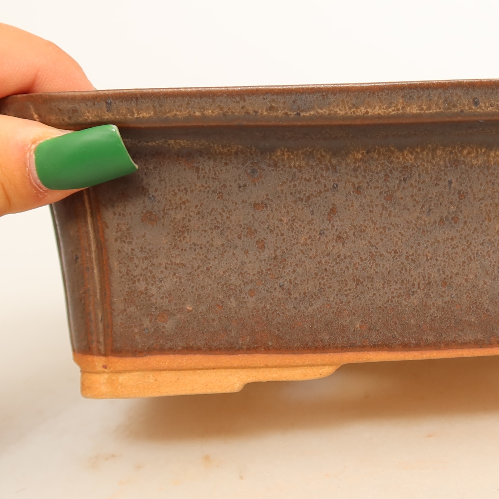 Miska ceramiczna  20 x 15,5 x 5,5 cm, kolor brązowy