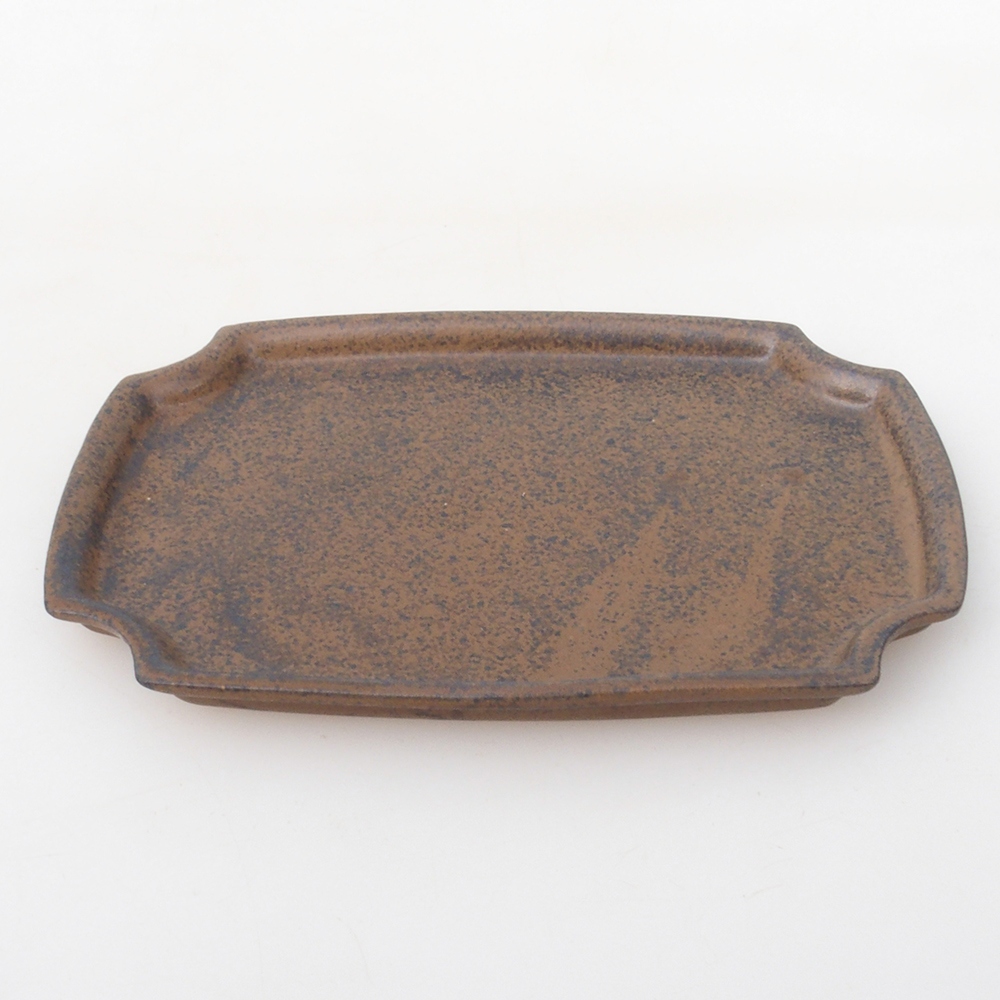 Miska ceramiczna H03 - 17 x 12,5 x 1 cm - brązowa