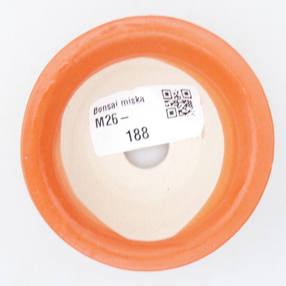 Mini miska do bonsai 7,5 x 7,5 x 3 cm, pomarańczowa