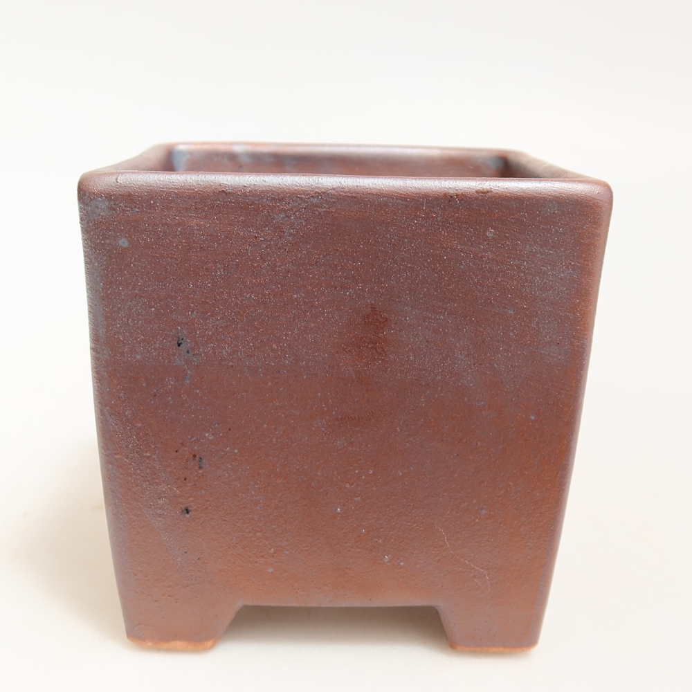 Ceramiczna miska do bonsai 9 x 9 x 8,5 cm, kolor metaliczny