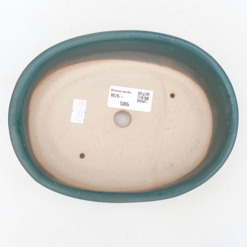 Ceramiczna miska bonsai 19 x 14 x 5 cm, kolor niebieski