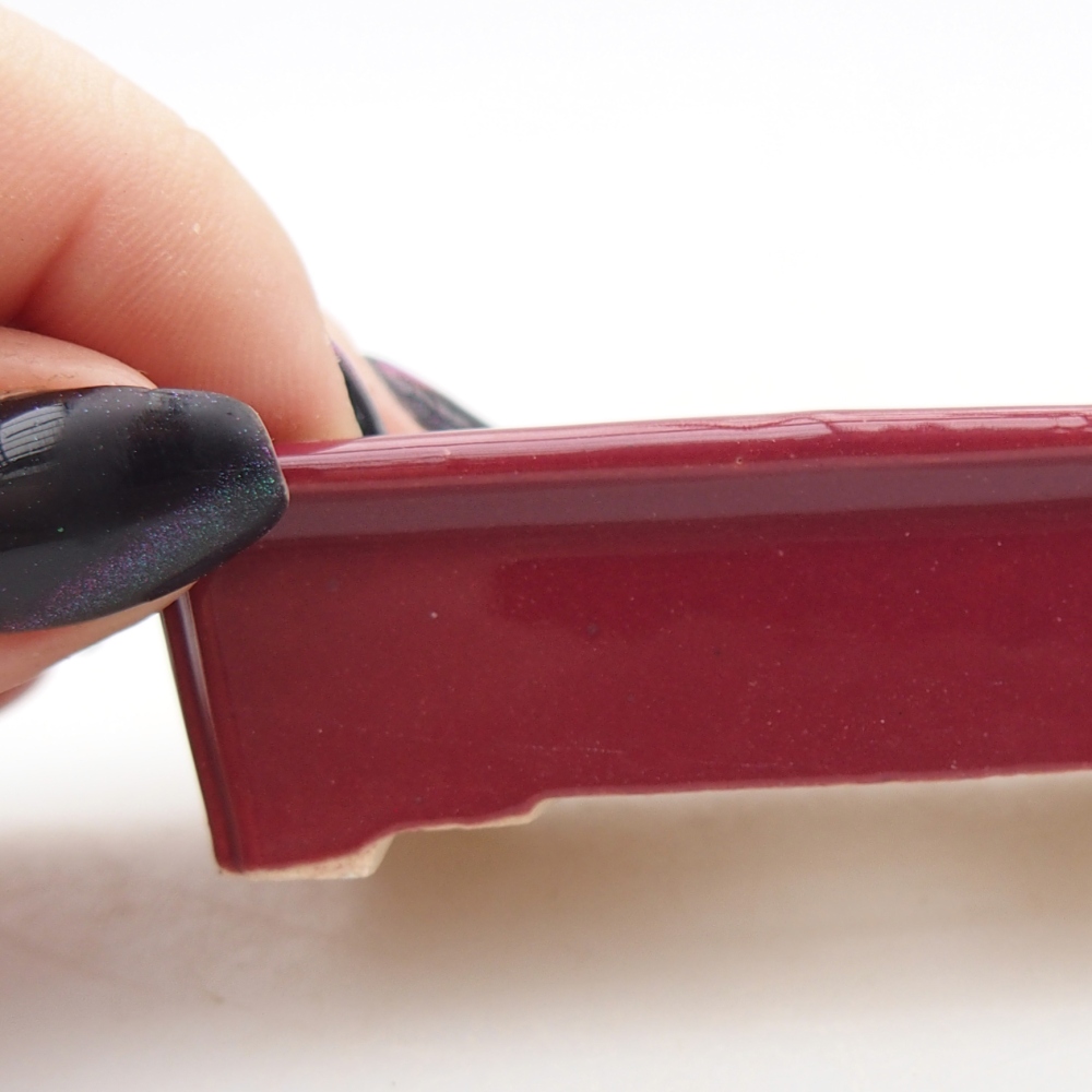 Mini miska do bonsai 7,5 x 5 x 2 cm, bordowa