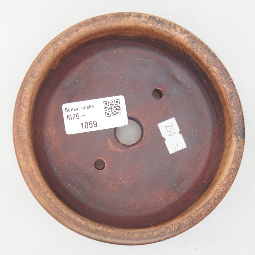 Ceramiczna miska do bonsai 13,5 x 13,5 x 4 cm, brązowa