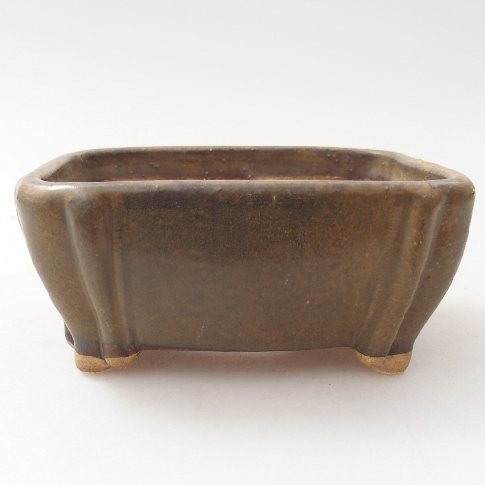 Ceramiczna miska do bonsai 10 x 9 x 5 cm, brązowa