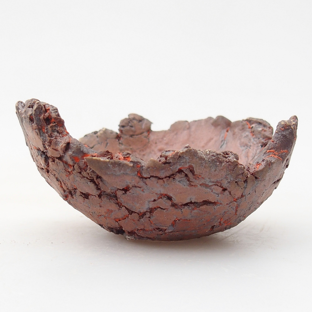 Ceramiczna skorupa 8 x 7 x 3,5 cm, kolor pomarańczowy
