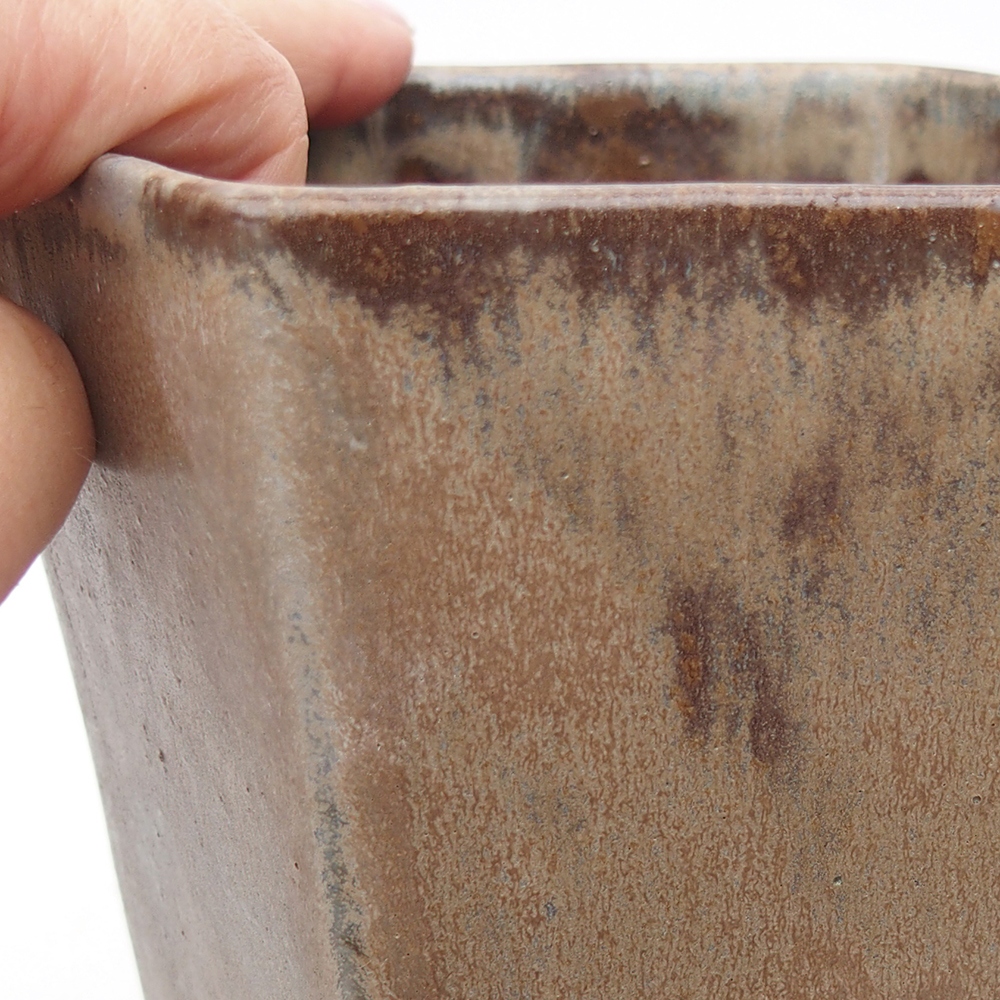 Ceramiczna miska bonsai 13 x 11,5 x 17 cm, szara