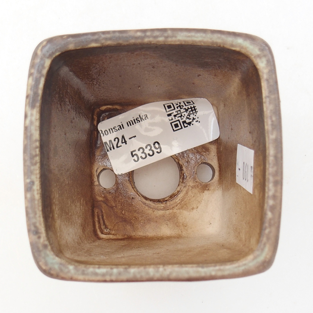 Ceramiczna miska bonsai 6,5 x 6,5 x 7 cm, kolor brązowy