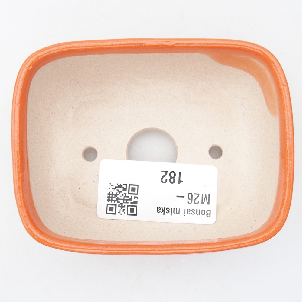 Mini miska do bonsai 8 x 6 x 3 cm, pomarańczowa