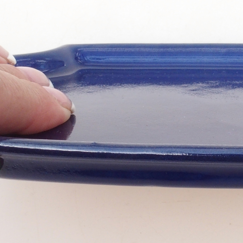 Miska ceramiczna H03 - 17 x 12,5 x 1 cm - niebieska