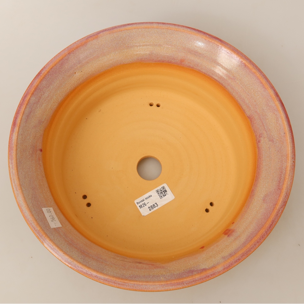 Ceramiczna miska do bonsai 27 x 27 x 9 cm, kolor różowy