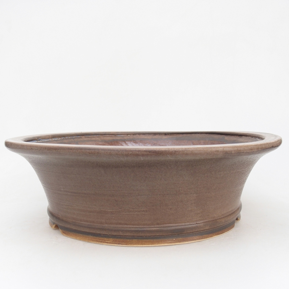 Ceramiczna miska bonsai 24,5 x 28,5 x 8,5 cm, kolor brązowy