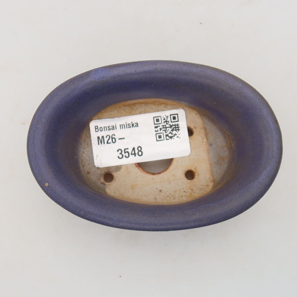 Ceramiczna miseczka do bonsai 9,5 x 6,5 x 3 cm, kolor fioletowy