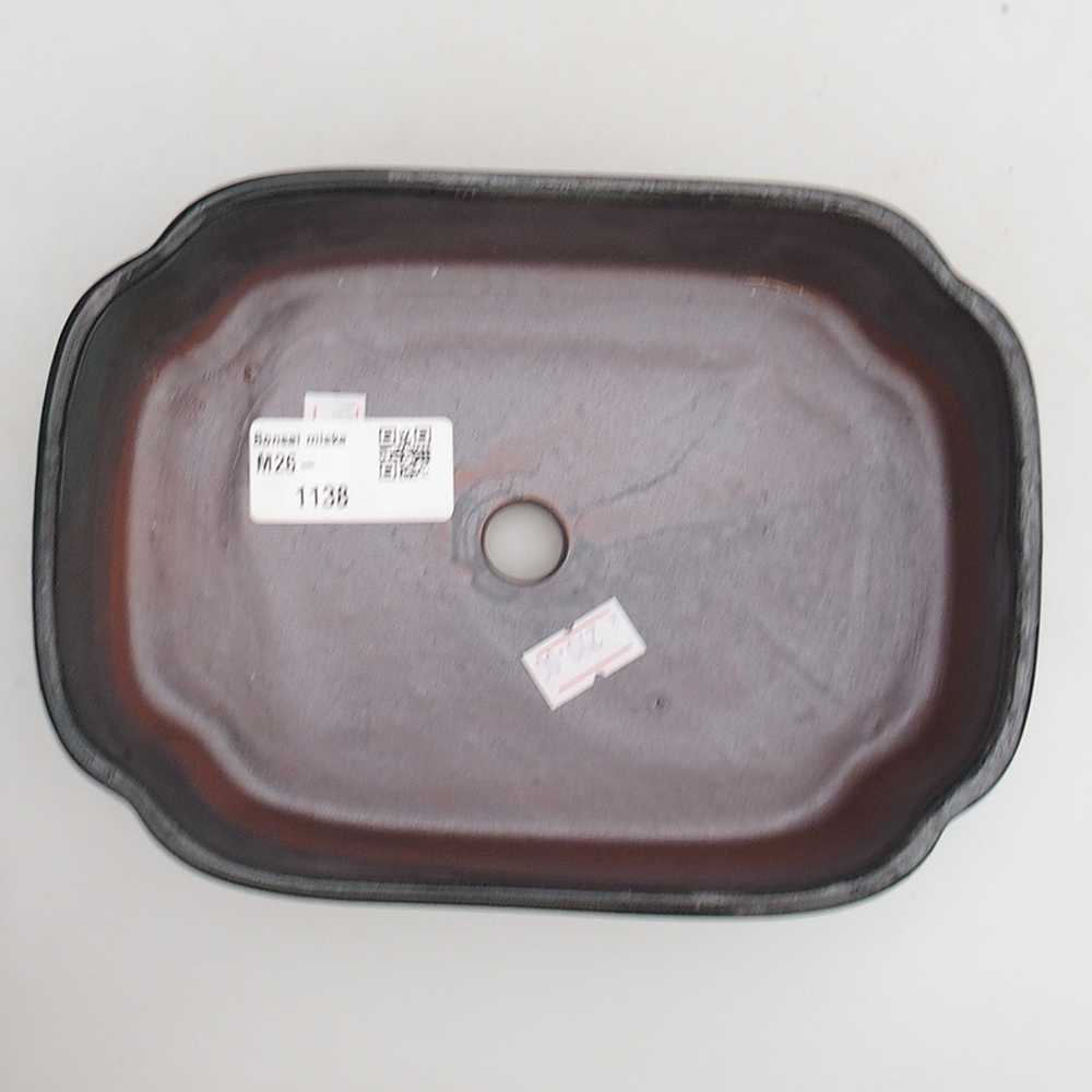 Ceramiczna miska do bonsai 18 x 13 x 5 cm, zielona