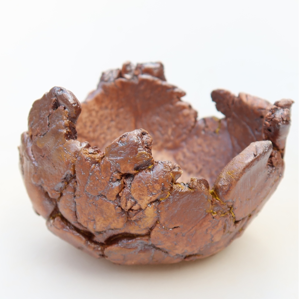 Muszla ceramiczna 9 x 8 x 6 cm, żółta