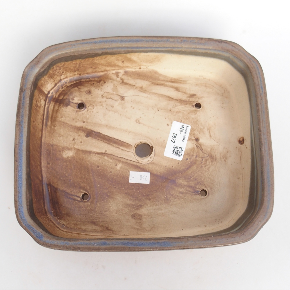 Ceramiczna miska bonsai 25 x 21,5 x 6,5 cm, kolor niebieski