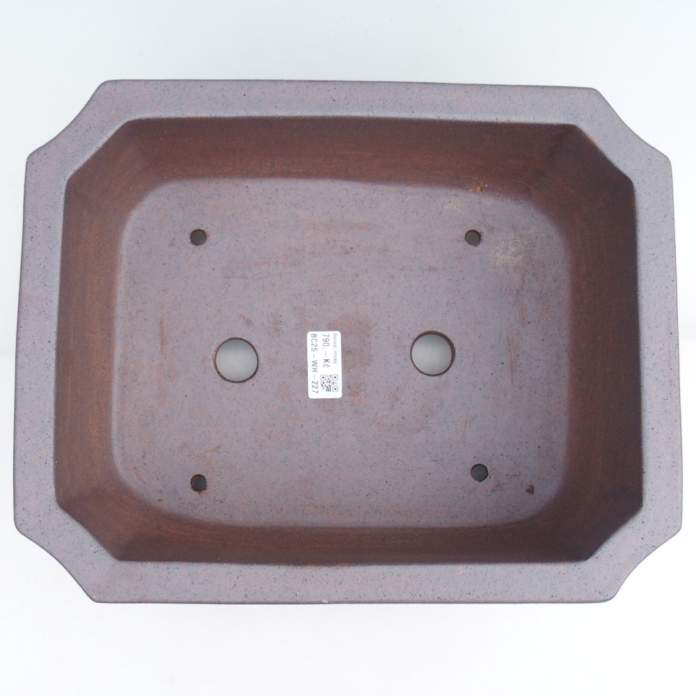 Ceramiczna misa do bonsai 33 x 26 x 12,5 cm, kolor metaliczny