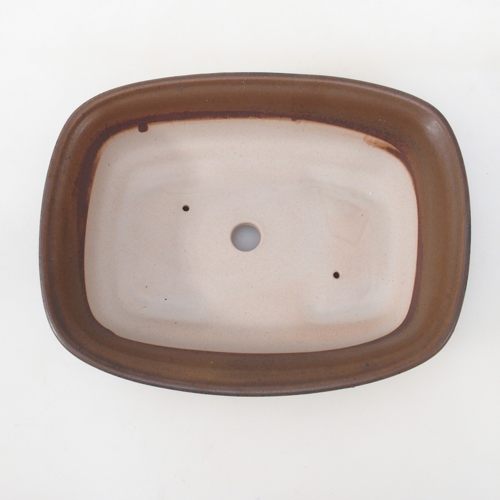 Bonsai bowl H08 - 25 x 19,5 x 6 cm. - brązowy