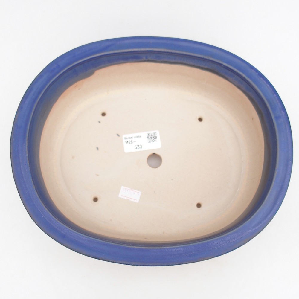 Ceramiczna miska na bonsai 26 x 22 x 8 cm, kolor niebieski