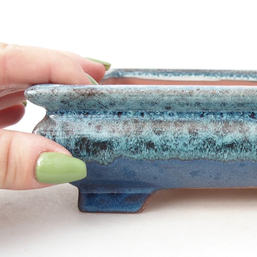 Miska 15 x 15 x 5 cm niebiesko-biała