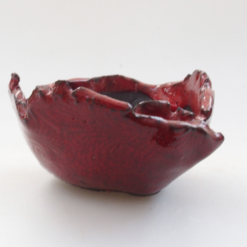Muszla ceramiczna 9 x 8 x 5 cm, kolor czerwony