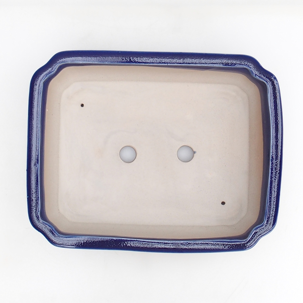 Bonsai bowl H20 - 26,5 x 21,5 x 6,5 cm. - niebieski