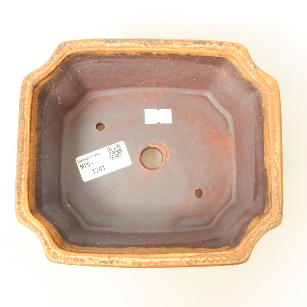 Ceramiczna miska do bonsai 18 x 15 x 6 cm, kolor różowy