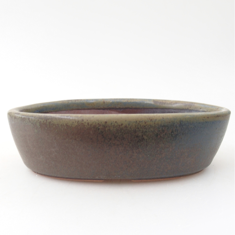 Ceramiczna miska do bonsai 15 x 9,5 x 4 cm, brązowa
