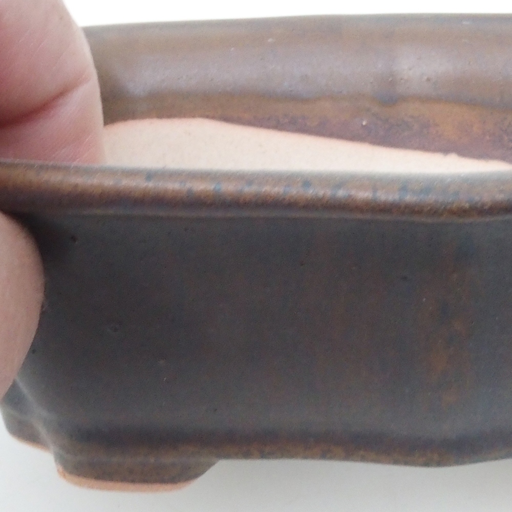 Bonsai bowl H51 - 18 x 14 x 5 cm. - brązowy