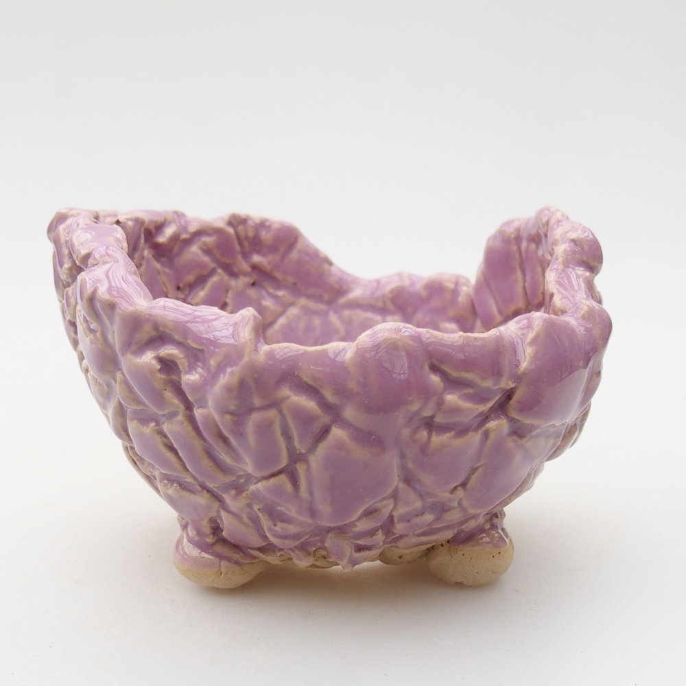 Ceramiczna muszla 9 x 9 x 6 cm, kolor fioletowy