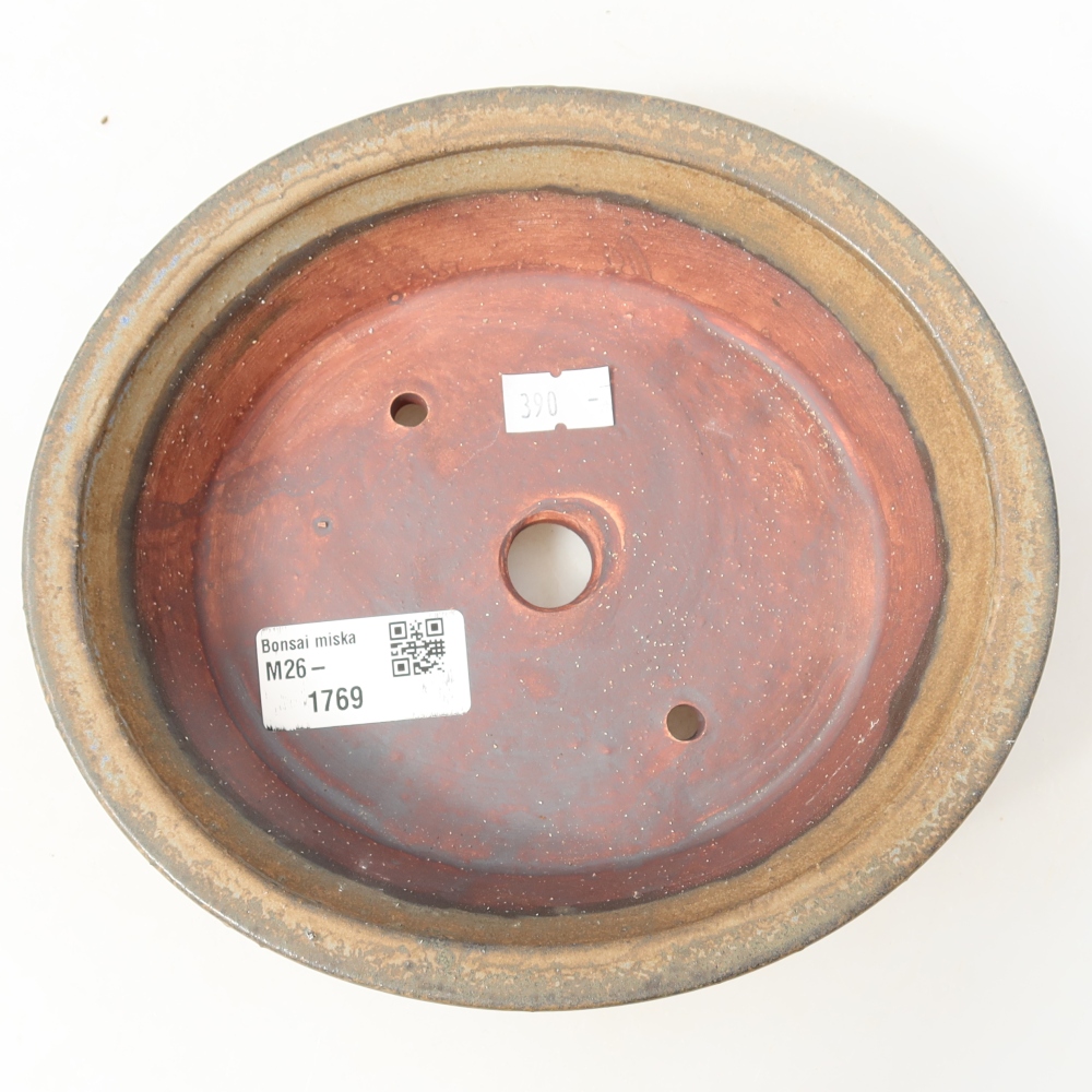 Ceramiczna miska do bonsai 17,5 x 16,5 x 5 cm, kolor niebieski