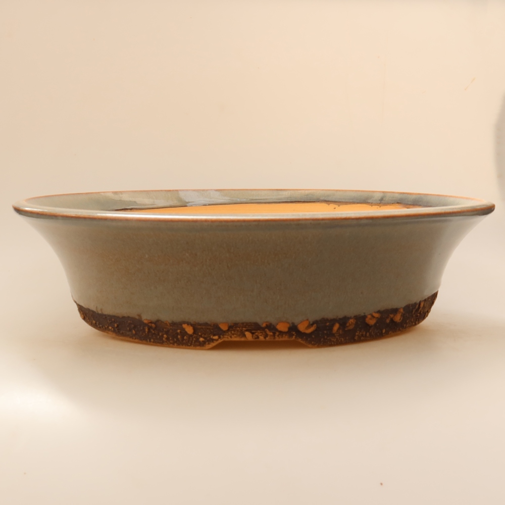 Ceramiczna miska do bonsai 35,5 x 35,5 x 9 cm, kolor szary – WYŁĄCZNIE ODBIÓR OSOBISTY lub transport na palecie
