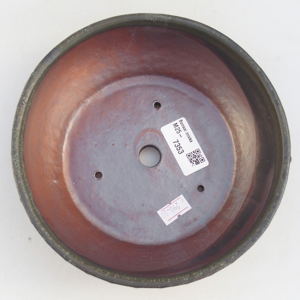 Ceramiczna miska na bonsai 18 x 18 x 5,5 cm, szara