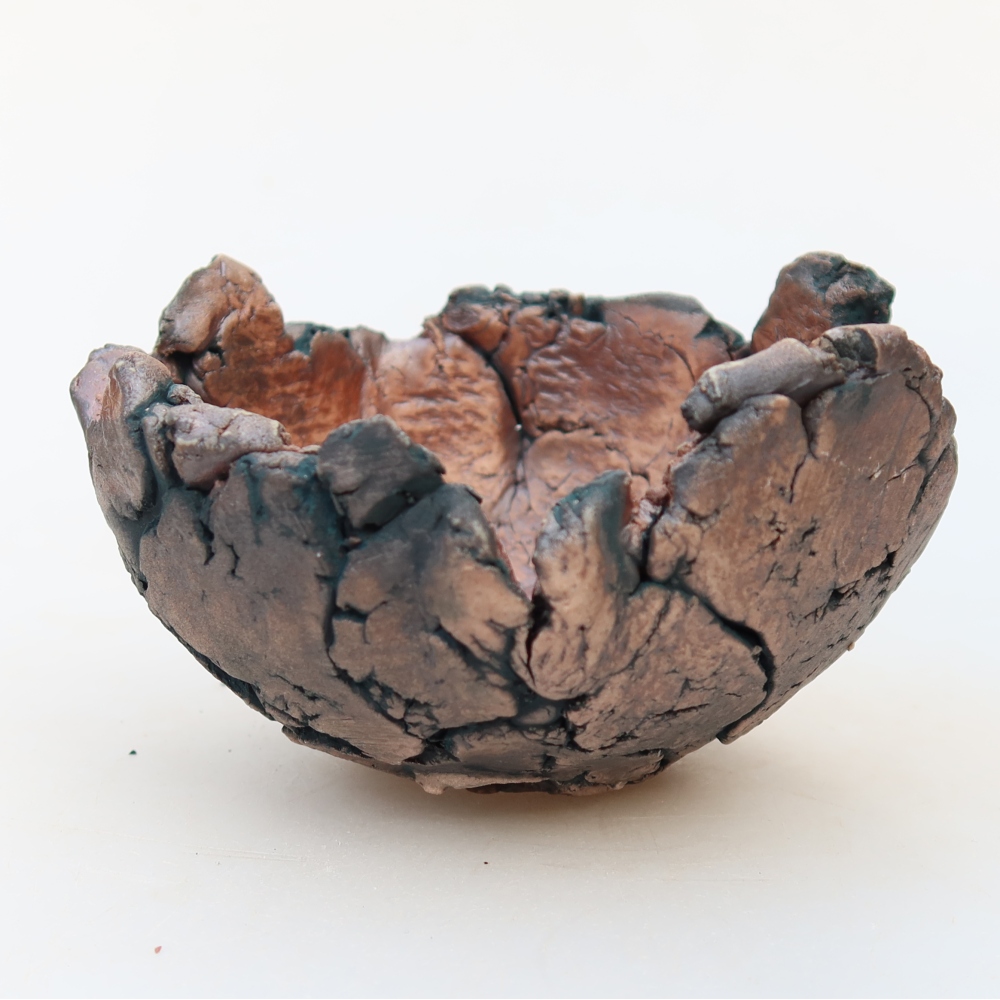 Ceramiczna skorupa  11 x 11 x 7 cm, kolor zielony