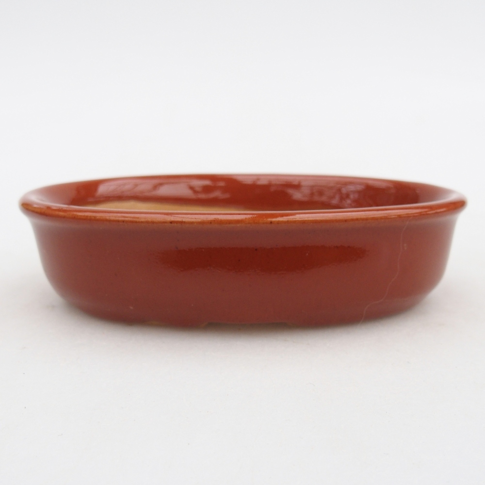 Ceramiczna miska do bonsai 12 x 8,5 x 3 cm, brązowa