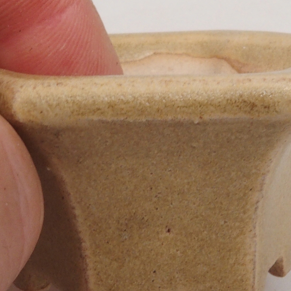 Mini miska bonsai 4,5 x 4,5 x 2,5 cm, kolor brązowy