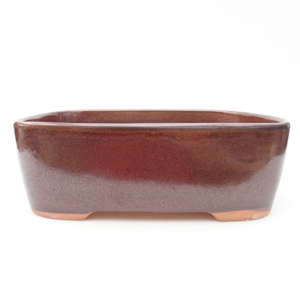Ceramiczna miska bonsai 23 x 18 x 7,5 cm, kolor brązowy