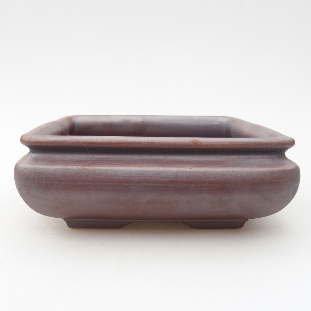 Ceramiczna miska do bonsai 15,5 x 15,5 x 6 cm, kolor metaliczny