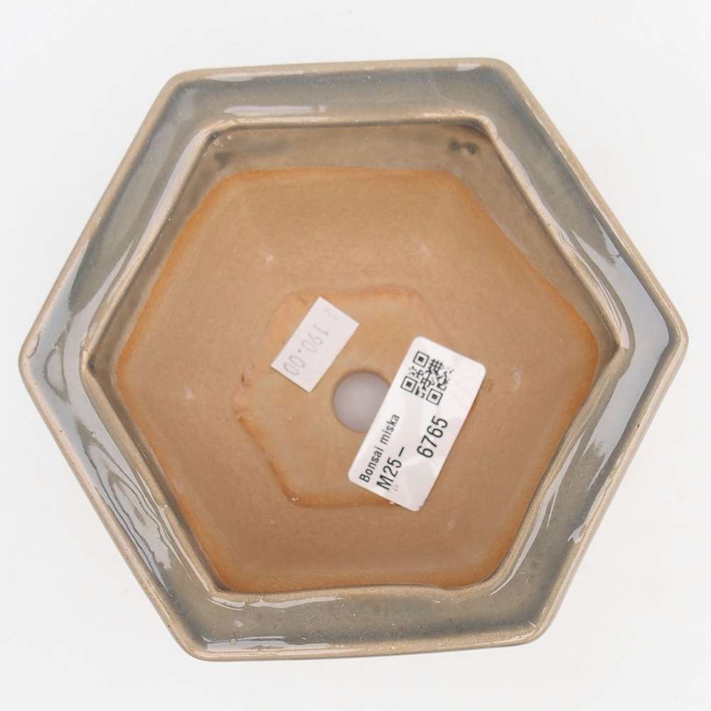 Ceramiczna miska na bonsai 13 x 11,5 x 8 cm, szara