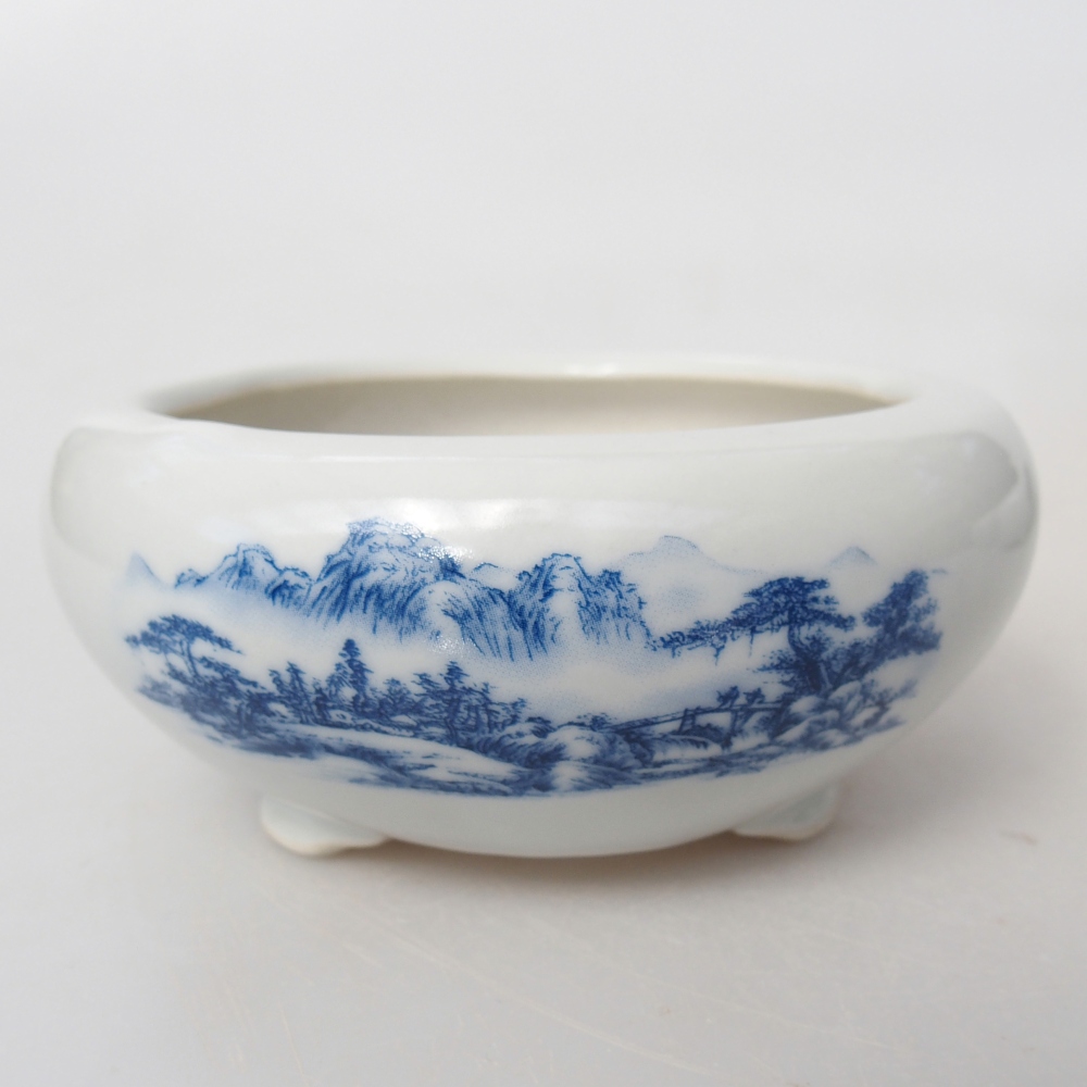 Ceramiczna miska do bonsai 10 x 10 x 5 cm, kolor biały