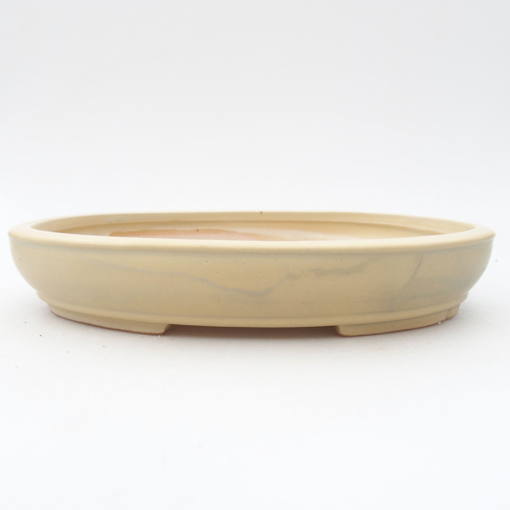 Ceramiczna miska bonsai 25 x 20 x 4 cm, kolor beżowy