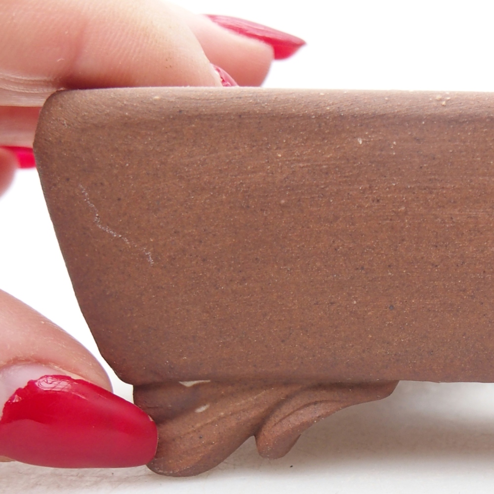 Ceramiczna miska do bonsai 10 x 8 x 4 cm, brązowa