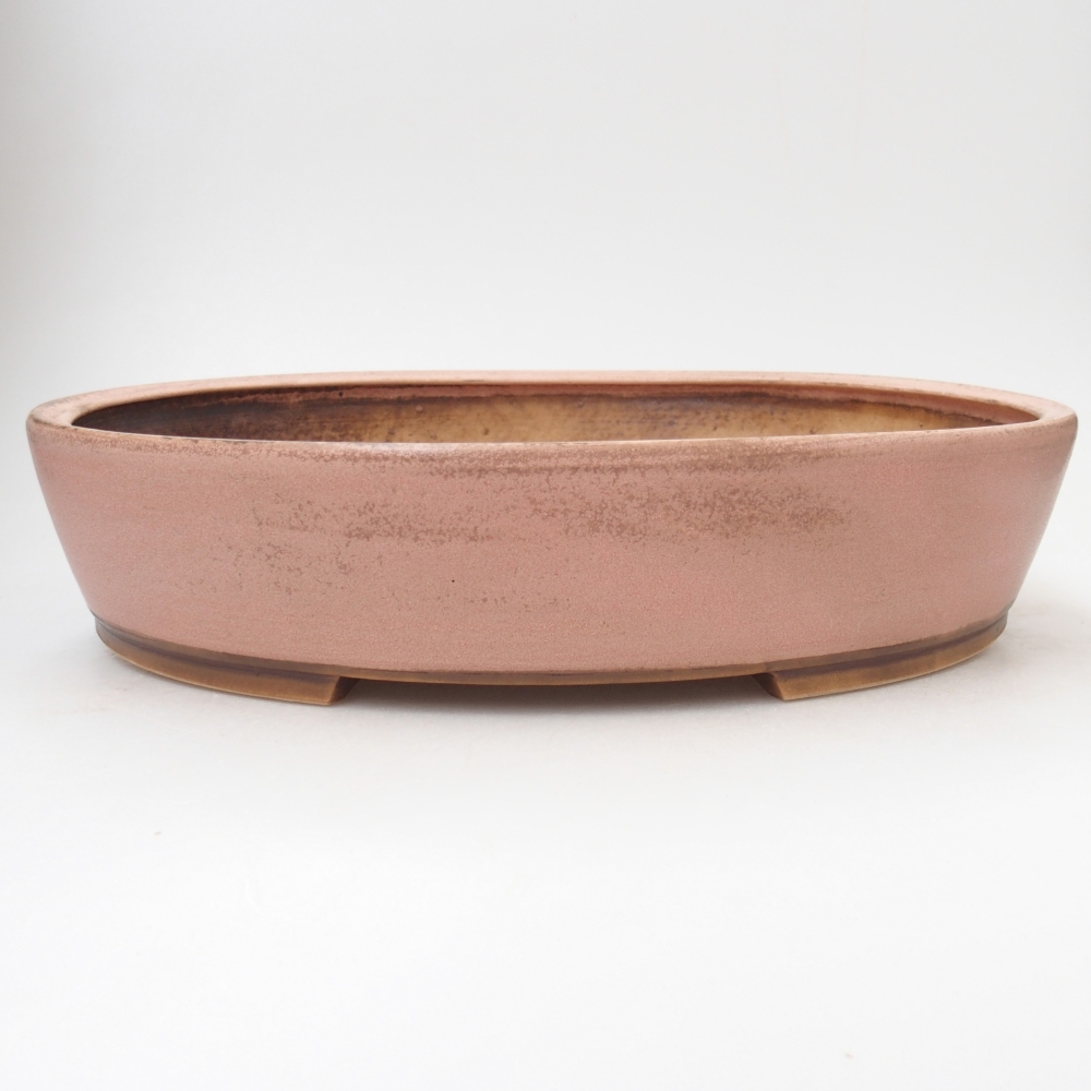 Ceramiczna miska do bonsai 31,5 x 27,5 x 6 cm, różowa