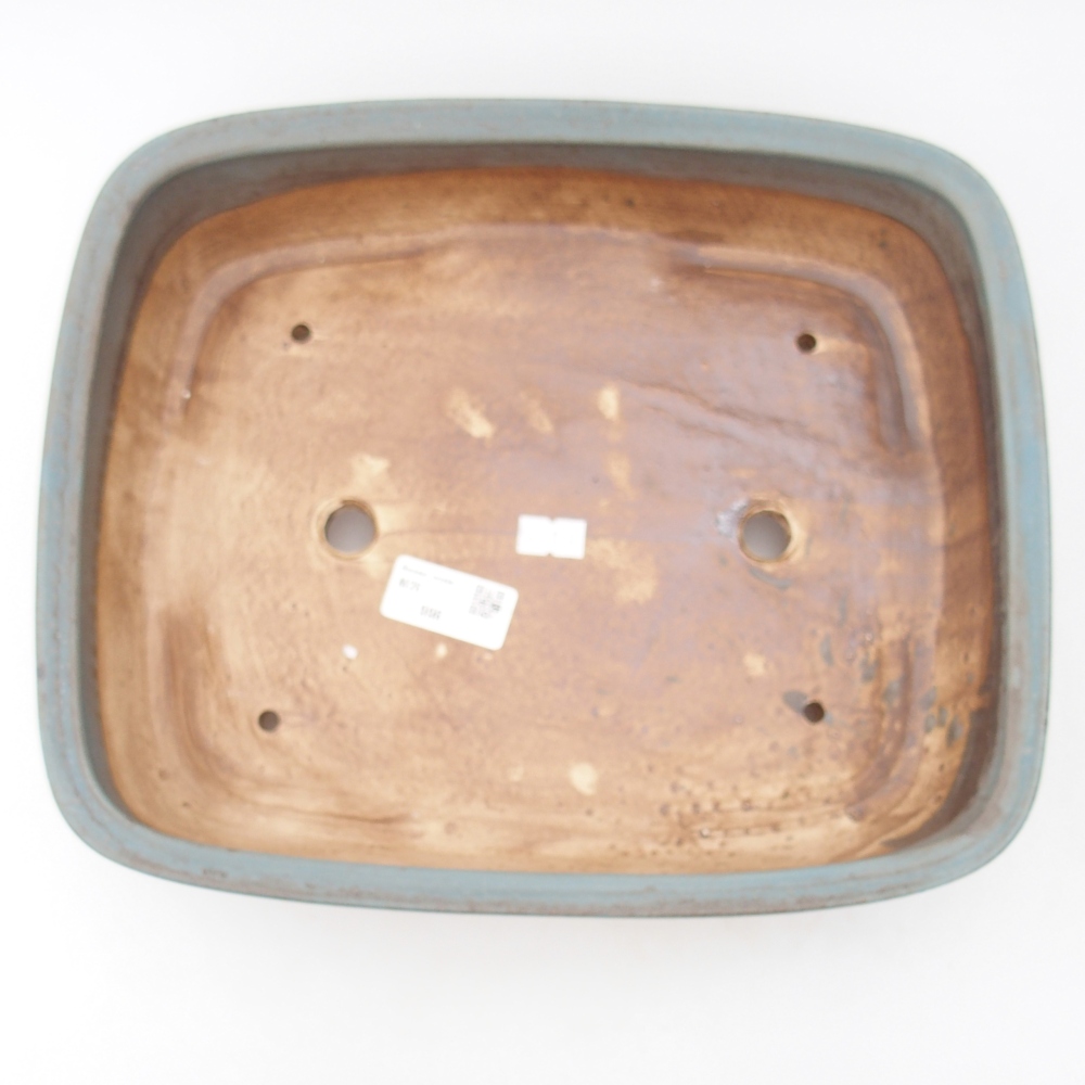 Ceramiczna miska na bonsai 29,5 x 24,5 x 7,5 cm, kolor niebieski