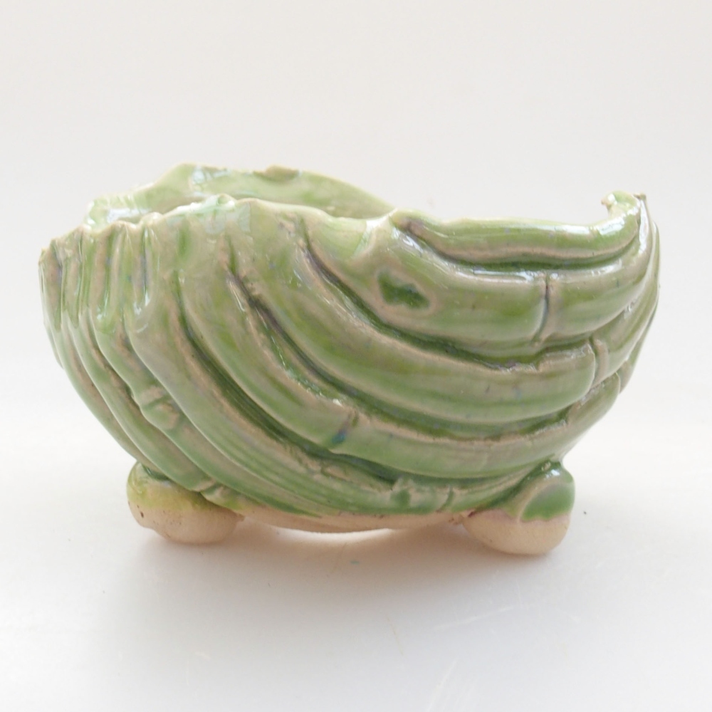 Muszla ceramiczna 7,5 x 7,5 x 5 cm, kolor zielony