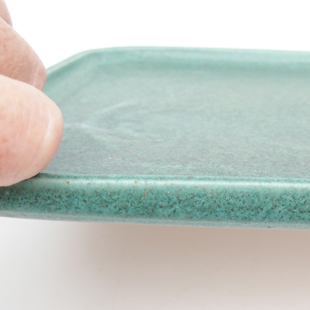 Ceramiczny spodek H20 - 26,5 x 20 x 1,5 cm - zielony