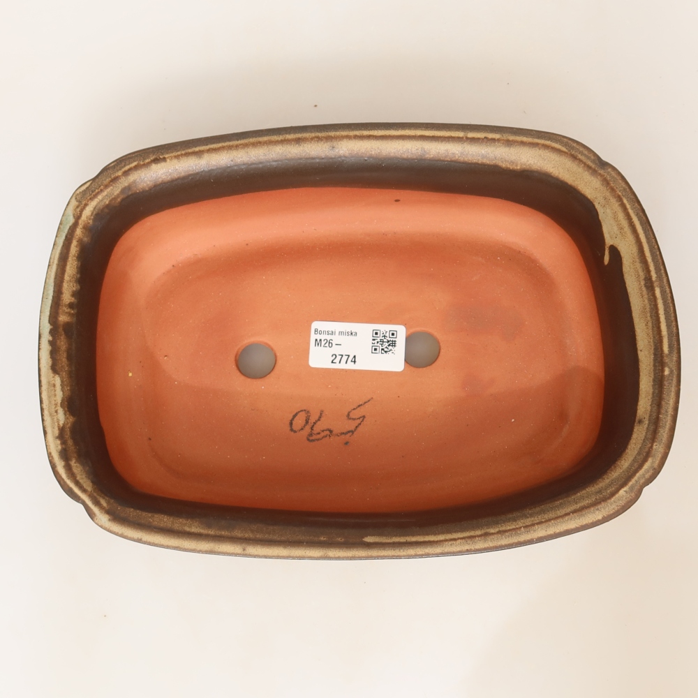 Ceramiczna miska  24 x 17 x 6 cm, kolor brązowy